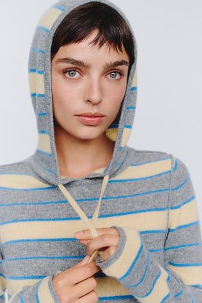 Pilcro 100% Cashmere Cropped Hoodie