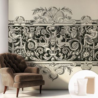 Tulup Carta Da Parati Non Tessuto - Decorazione Da Muro - Traspirante - Con Motivo - Per Camera Da Letto Cucina Motivi Mitologici 250x250 Cm