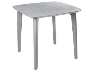 Beliani Mesa de comedor 4 personas de material sint&eacute;tico gris