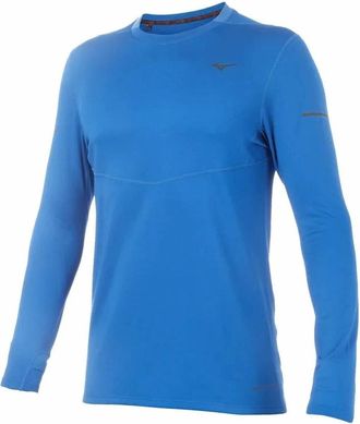 Mizuno Mens Breath Thermo Long Sleeve Top In Olympian Blue
