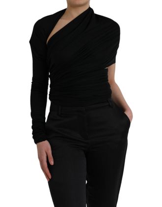Dolce & Gabbana Cutout Wool Blouse - Black