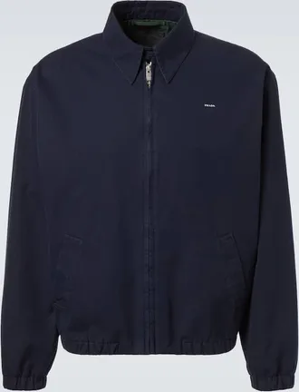 Prada Logo cotton blouson jacket