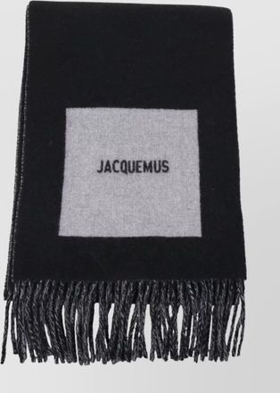 Jacquemus virgin wool fringed scarf