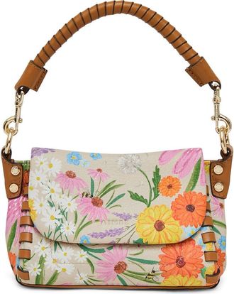Aim&eacute;e Mini Zen Leather Crossbody Bag in Serenity Flora at Nordstrom