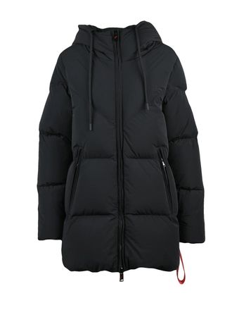 Afterlabel Padded Black Down Jacket with Adjustable Hood and Zippered Pockets