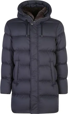 Herno Navy Blue Quilted Jacket