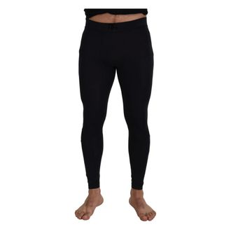Dolce & Gabbana Leggings, male, Black, Size: M Black Designer Pants