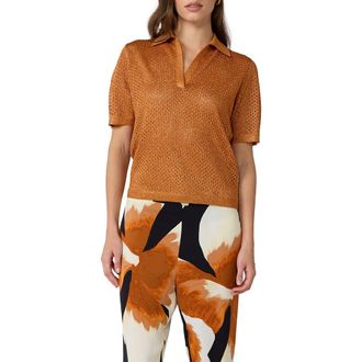 Diane Von F&uuml;rstenberg Maren Metallic Knit Sweater in Copper Gleam at Nordstrom, Size Xx-Small
