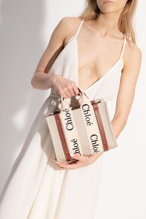 Chloé Woody Shopper Bag, Womens, Beige