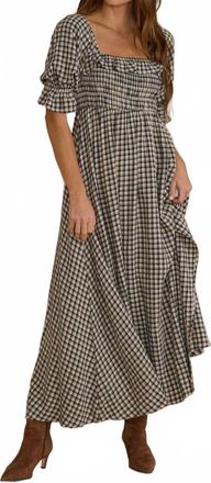 Rylee + Cru Birdie Dress In Navy Check