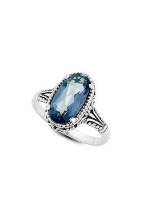 Samuel B. Sterling Silver Oval Blue Quartz Ring at Nordstrom Rack, Size 8