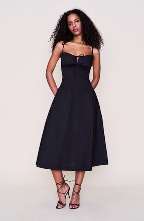 Guizio Lura Midi Dress in Black at Nordstrom, Size Xx-Small