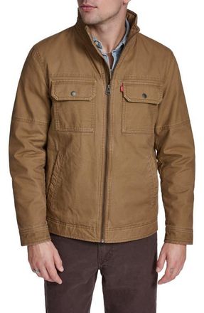 Levi's Slub Cotton Military Jacket in Brown at Nordstrom, Size Xx-Large