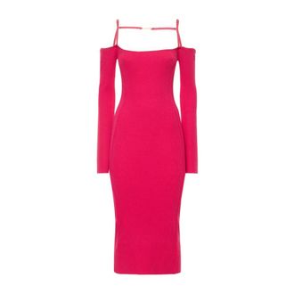 Jacquemus Midi Dresses, female, Pink, Size: 3XS Elegant and versatile pink dress