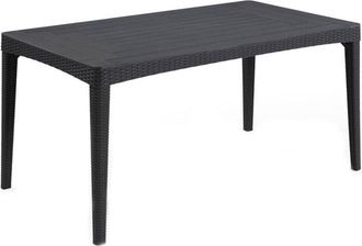 Dmora Mesa De Jard&iacute;n Lappano, Base De Picnic, Mesa De Comedor De Jard&iacute;n, Banco Multiusos Para Exterior, 160x90 H74 Cm, Antracita - Dmora