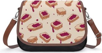 Generic Peanut Butter Jelly Pattern Fashion Womens Crossbody Bags Novelty Handbag Shoulder Bag Purse