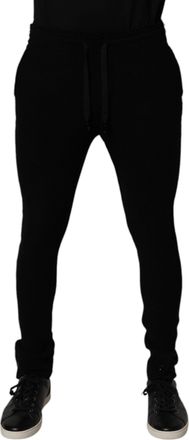 Dolce & Gabbana Mens Slim Fit Joggers - Black Cashmere - Size EU 48 (Mens)