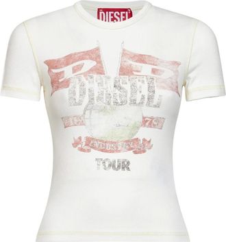 Diesel T-Marsy-Rib - Tops - Mujer - Blanco - XS