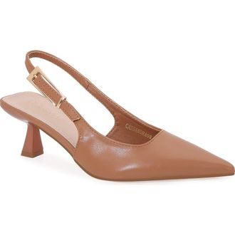Berness Cassandra Slingback Kitten Heel Pump in Mocha at Nordstrom Rack, Size 6.5
