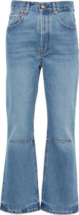 Jacquemus Le de-Nîmes high-waist cropped jeans - women - Cotton/Regenerative Cotton - 29 - Blue