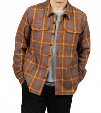 Bridge & Burn Fielding Shirt Jacket In Sunrise Plaid
