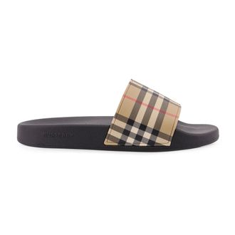 Burberry Sliders, male, Beige, 11 UK, Furley Check Slide