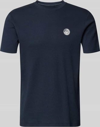 Blend Regular Fit T-Shirt mit Strukturmuster Modell Kaito in Marine, Gr&ouml;&szlig;e 3XL
