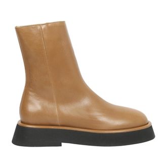 Wandler Bruine Enkellaarzen voor vrouwen - Dames - Enkellaarsjes - Bruin - 40 EU - Leer - Schoenen