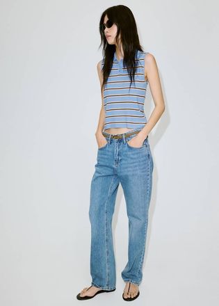 Mango Gilet coste righe blu - Donna - XXS - MANGO
