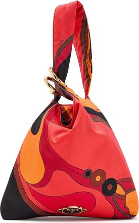 Pucci Emilio Printed Silk-twill top Handle bag - Orange - One Size