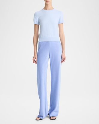 Vince Short-Sleeve Cashmere-Blend Tee