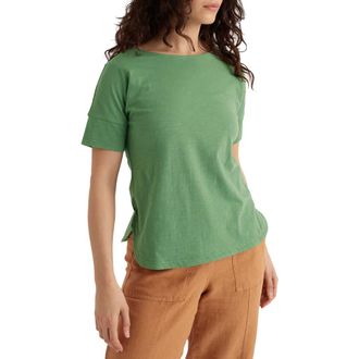 Seasalt Cornwall Bryher View Organic Cotton T-Shirt in Dried Basil at Nordstrom, Size 10 Us