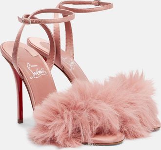 Christian Louboutin Patchoulina 100 cr&ecirc;pe satin sandals