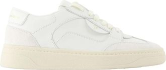 Giuseppe Zanotti Witte Leren Sneakers - Glad Lamsvel - Dames - Sneakers - Wit - 39 EU - Leer - Schoenen