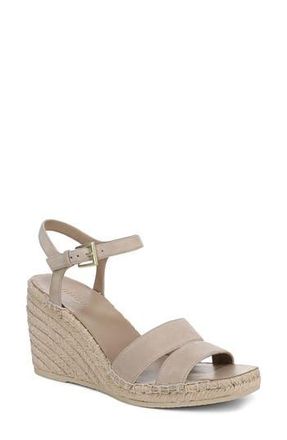 Vince Gwen Ankle Strap Espadrille Platform Wedge Sandal in Taupe Clay at Nordstrom Rack, Size 10