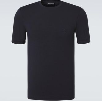 Giorgio Armani Camiseta de jersey con logo bordado