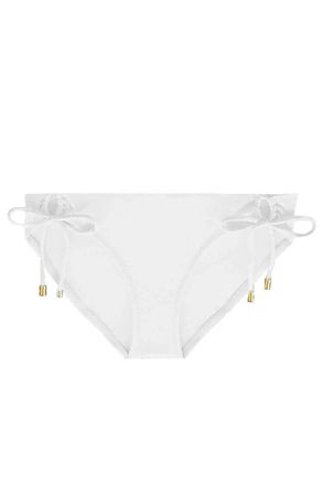 Helen Jon Bottoms Womens Small White Stretch Tunnel Side Hipster Bikini ERK610