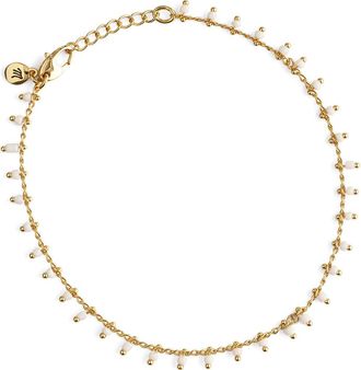 Madewell Enamel Chain Anklet in White at Nordstrom