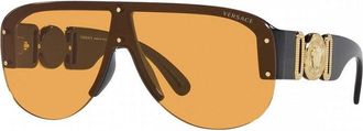 Versace Aviator Semi Rim Sunglasses - Brown