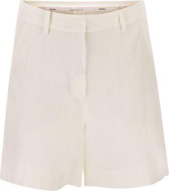 Max Mara Smmparty Leinen-Strohshorts