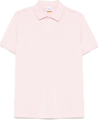 Aspesi Polo in cotone con ricamo logo - Rosa