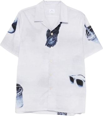 Paul Smith Short Sleeve Shirts - Heren - Korte mouwen Overhemden - Grijs - M - Overhemden
