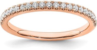 Diamond2Deal 14k Gold Lab Grown Diamond Wedding Band Ring 1/4Ct Clarity- VS Color- G-H