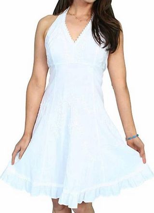 Scully Halter Dress In White