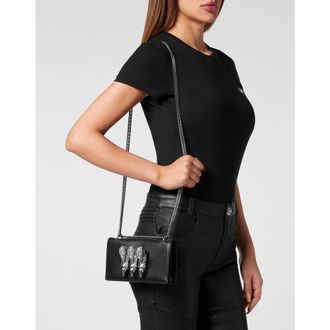 Philipp Plein Small Leather Shoulder Bag Women in Black at Nordstrom