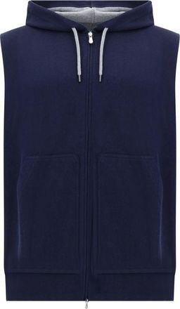 Brunello Cucinelli Blue Cotton Mens Sweatshirt