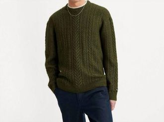 Levi's Battery Crewneck Sweater In Forest