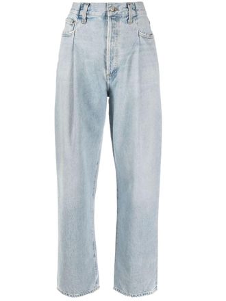 A Gold E Jeans boyfriend a vita alta - Blu
