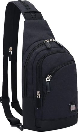 Generic Men Women Outdoor Single Shoulder Bag Zipper Crossbody Bag Cycling Sports Bag Chest Bag Mountaineering Travel Small Backpack Leather Shoulder Bag for 