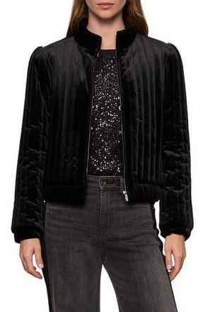 Sanctuary Quilted Velvet Jacket in Black at Nordstrom Rack, Size X-Small